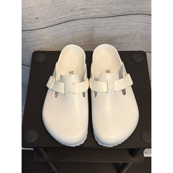 Birkenstock Mens Boston Eva White Clogs Size 43/10 - Picture 1 of 4